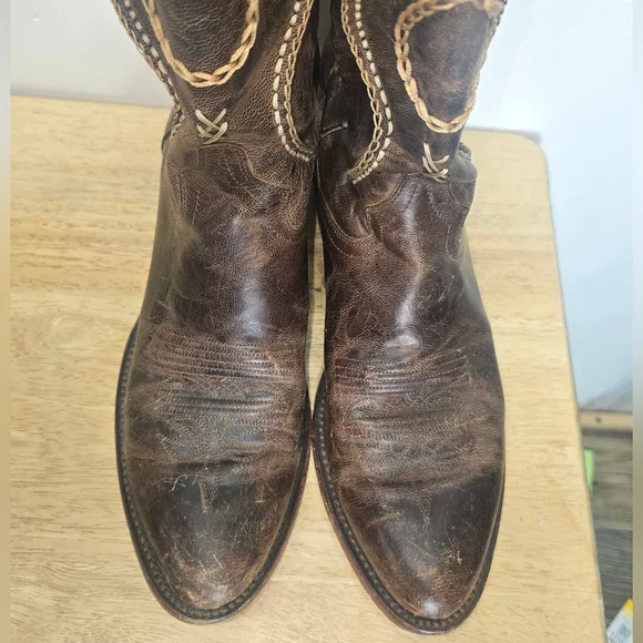 Dan Post Men's Albany Distressed Leather Cowboy Boots Sz 9 EW Western - Picture 3 of 10